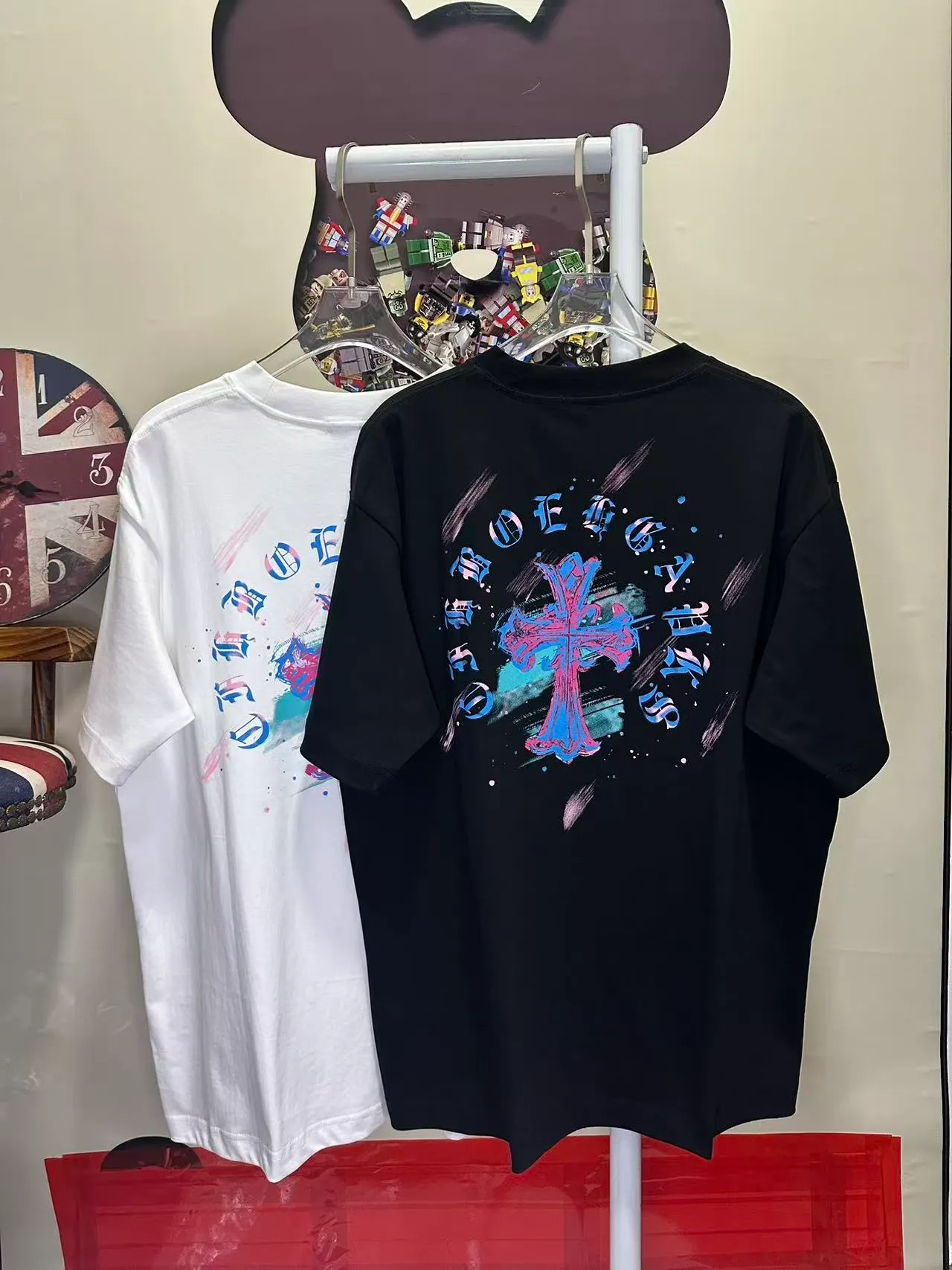 L 26854# 𝗖𝗵𝗿𝗼𝗺𝗲 𝗛𝗲𝗮𝗿𝘁𝘀 2026 New Arrival Original ！ ： ！ ！ ：Black White SIZE：S-XXL